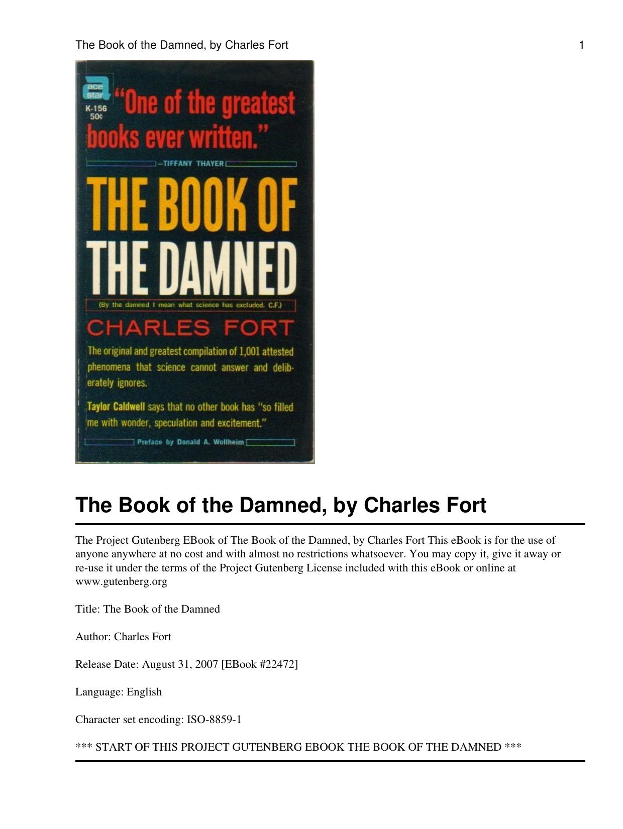 The Book of the Damned by pdf
