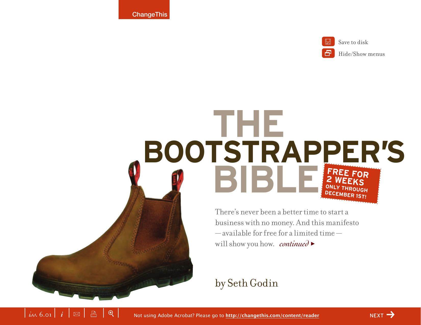 The Bootstrapper Bible by Seth Godin