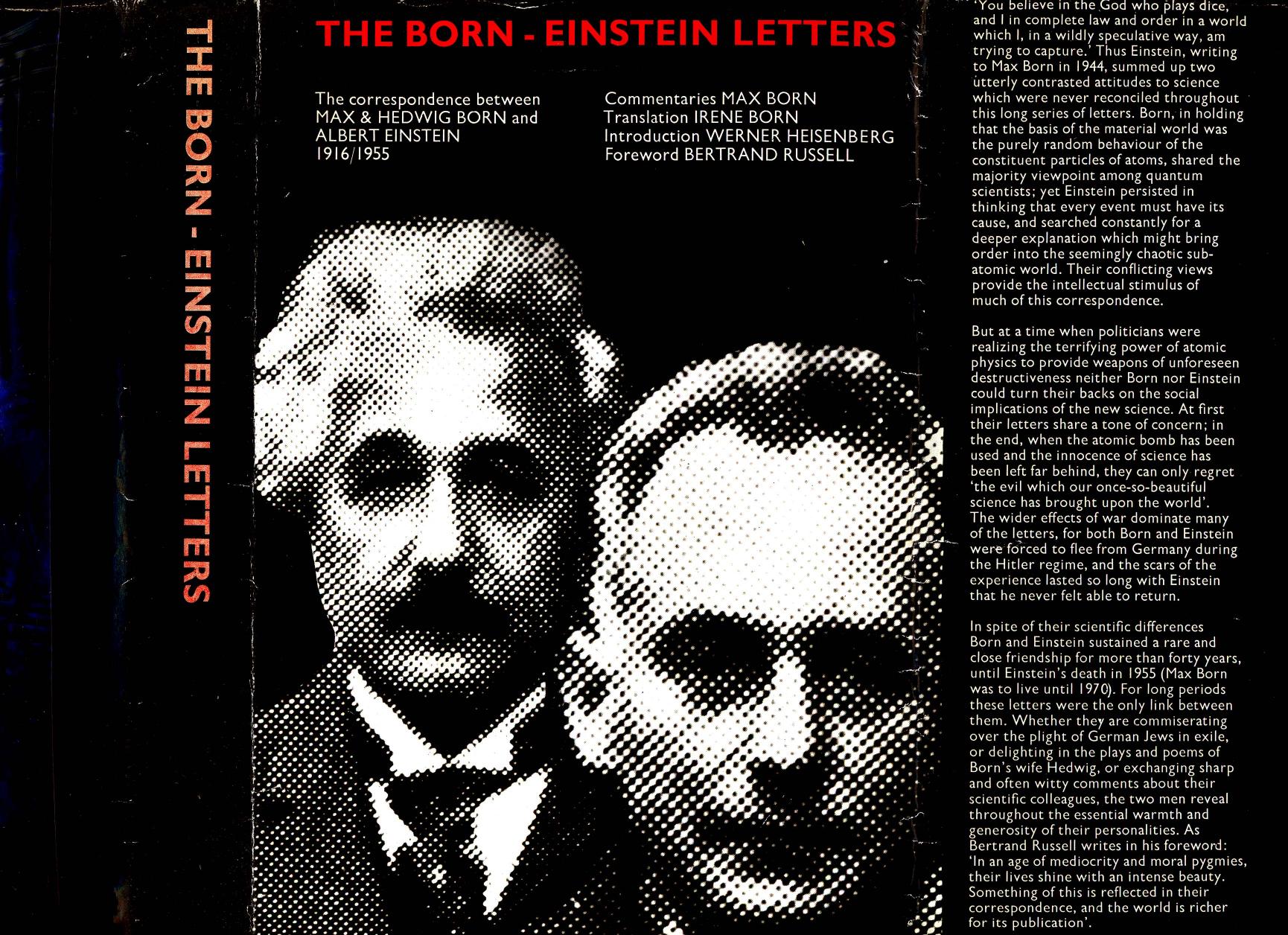 The Born-Einstein Letters by Max Born Albert Einstein