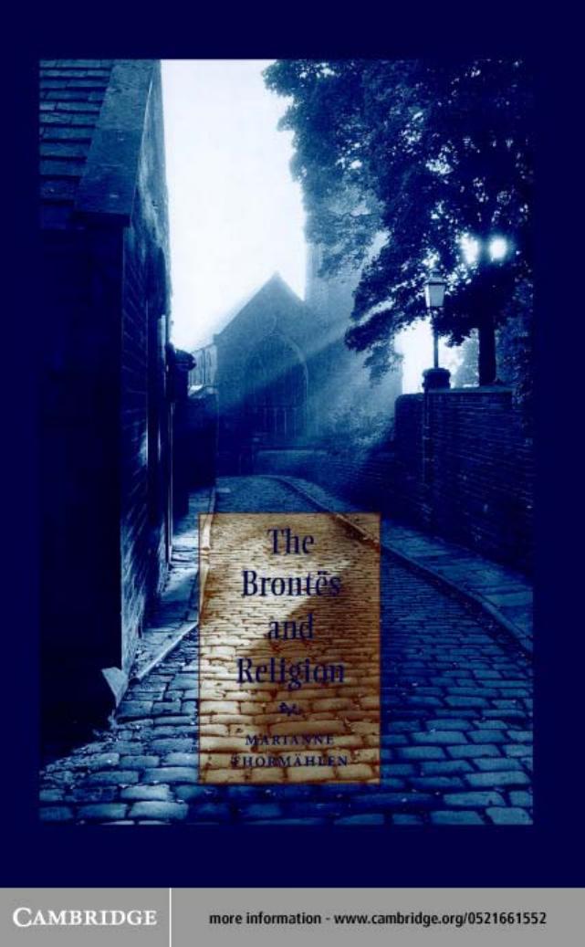 The BrontÃ«s and Religion by Marianne ThormÃ¤hlen