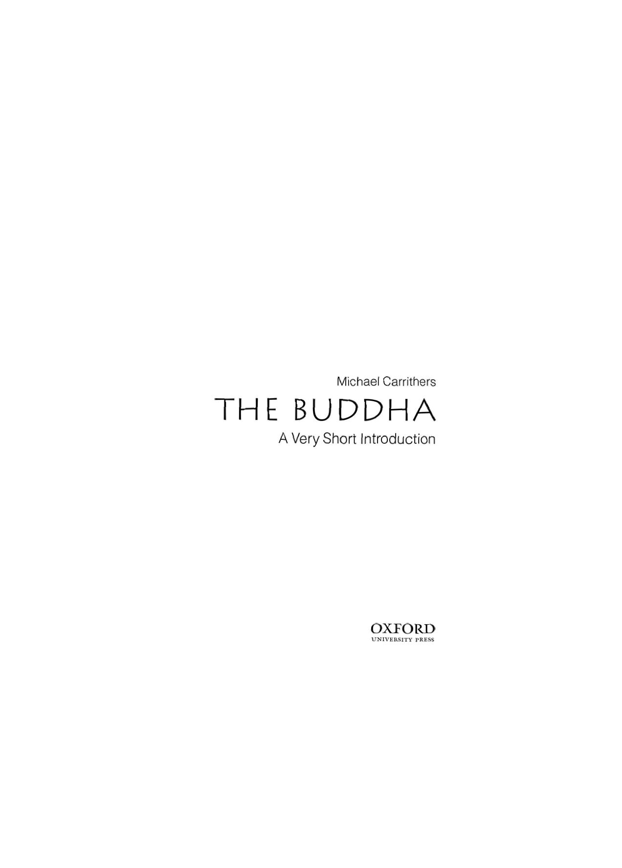 The Buddha: A Very Short Introduction (Very Short Introductions) by Michael Carrithers