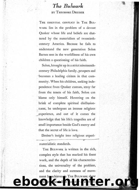 The Bulwark by Theodore Dreiser