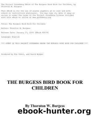 The Burgess Bird Book for Children by Thornton W. Burgess