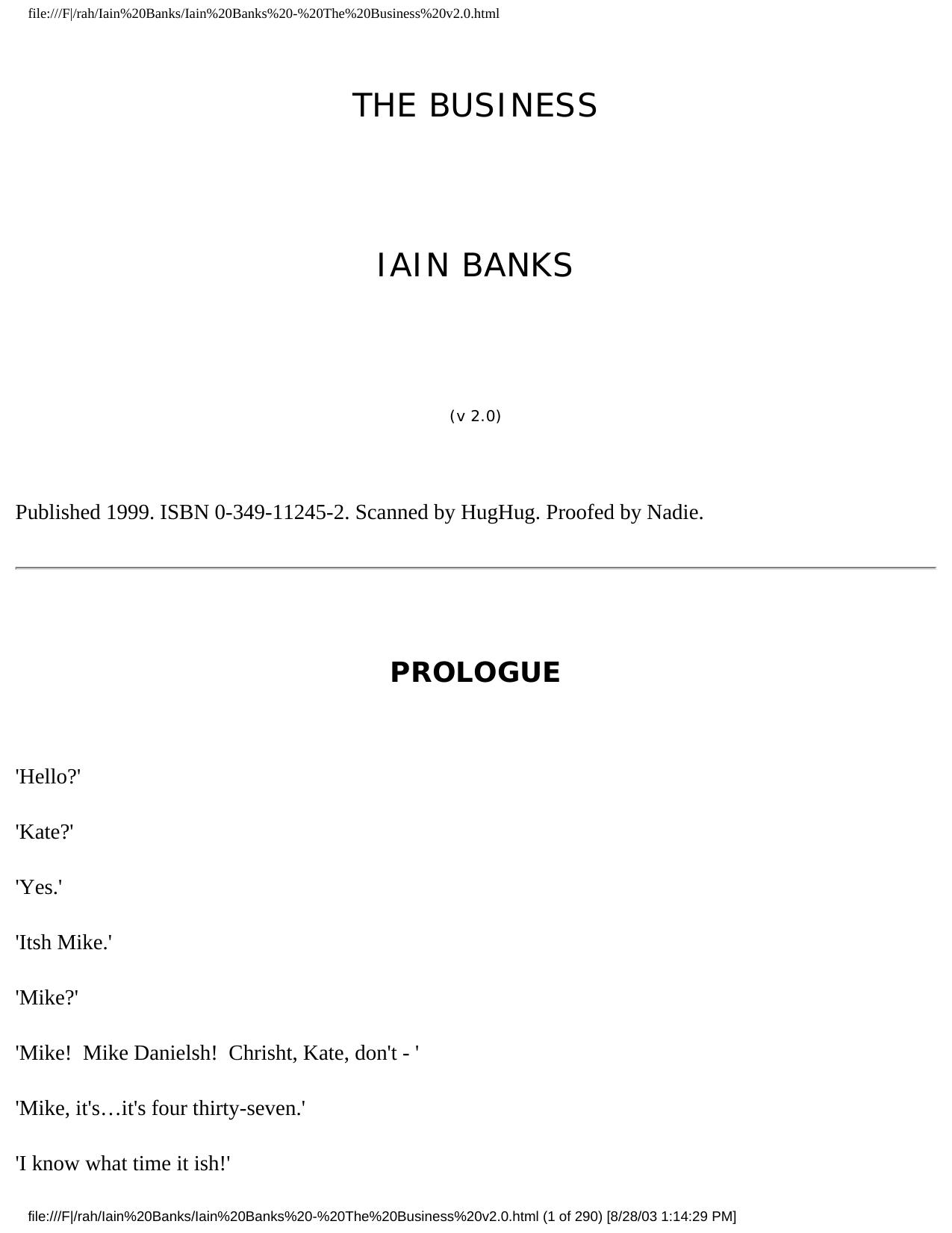 The Business by Banks Iain M