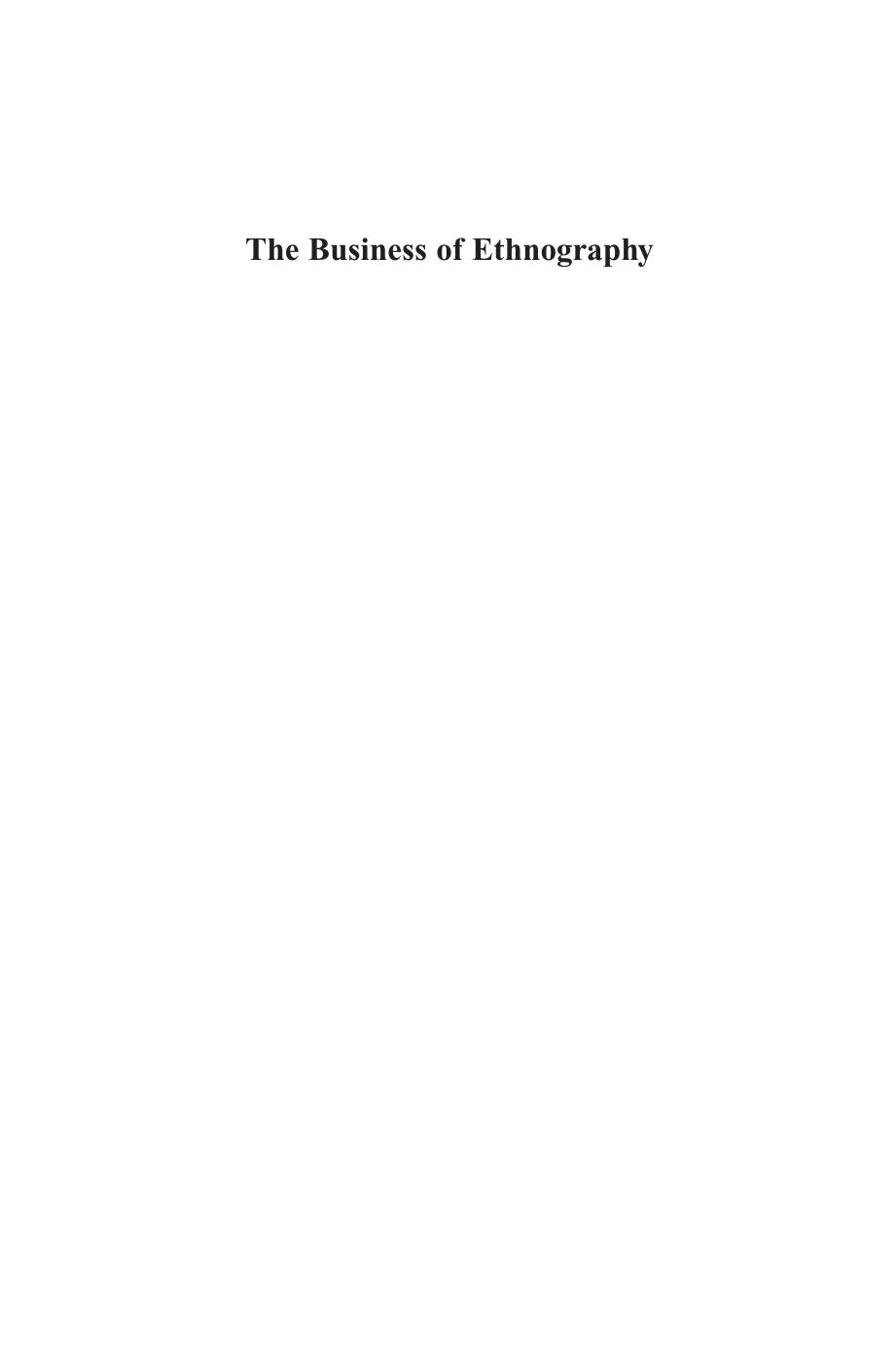 The Business of Ethnography: Strategic Exchanges, People and Organizations by Brian Moeran