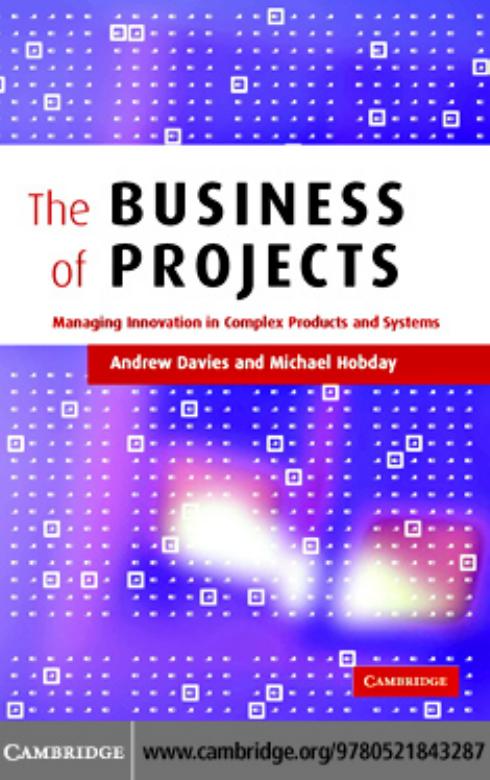 The Business of Projects: Managing Innovation in Complex Products and Systems by Andrew Davies Michael Hobday