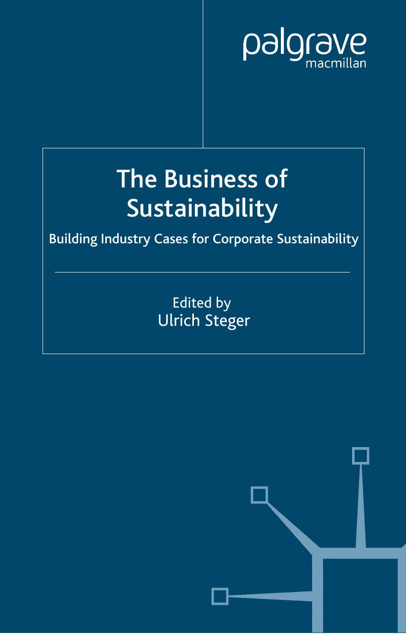 The Business of Sustainability by Ulrich Steger