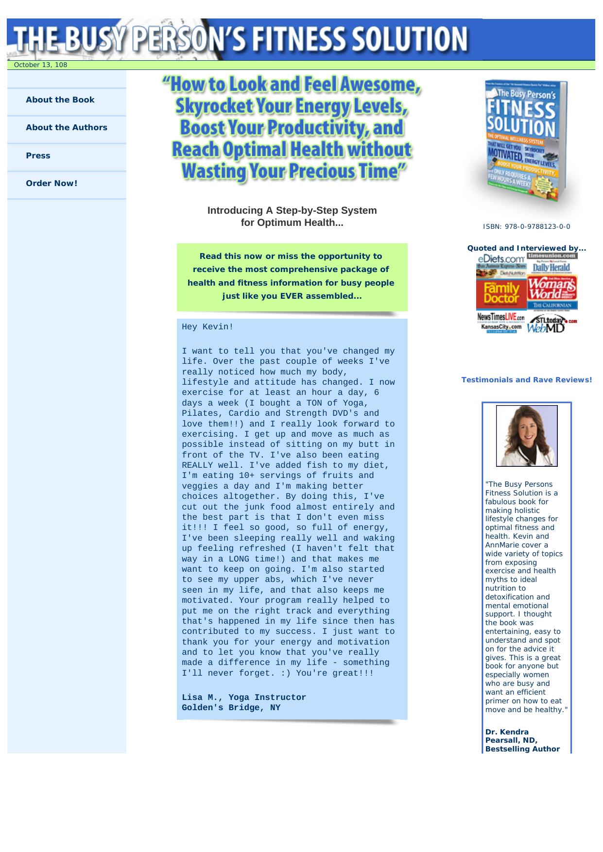 The Busy Persons Fitness Solution. by Best of Kuszter's Collection