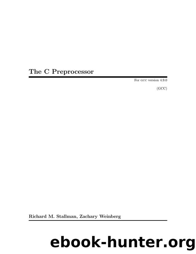 The C Preprocessor by Unknown
