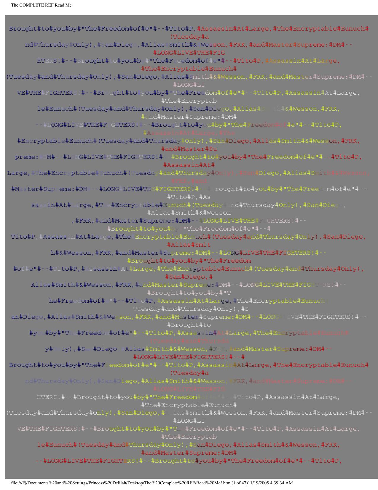 The COMPLETE REF Read Me by Unknown