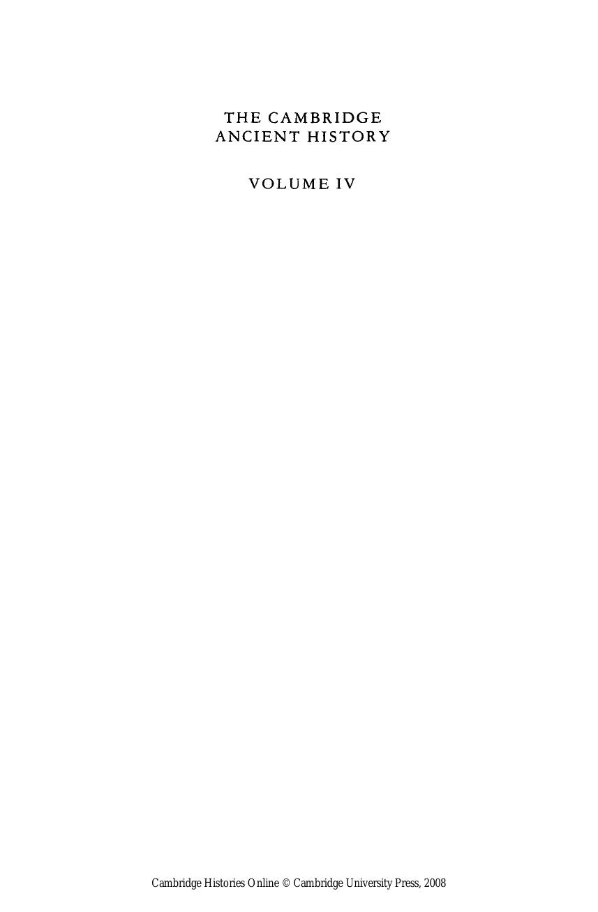 The Cambridge Ancient History V by John Boardman