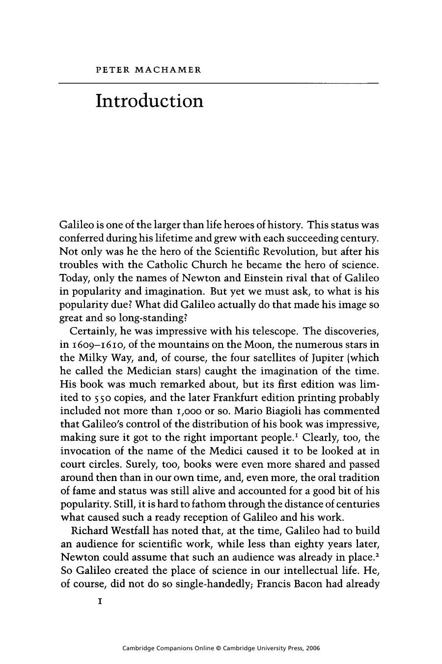 The Cambridge Companion to Galileo by Peter Machamer