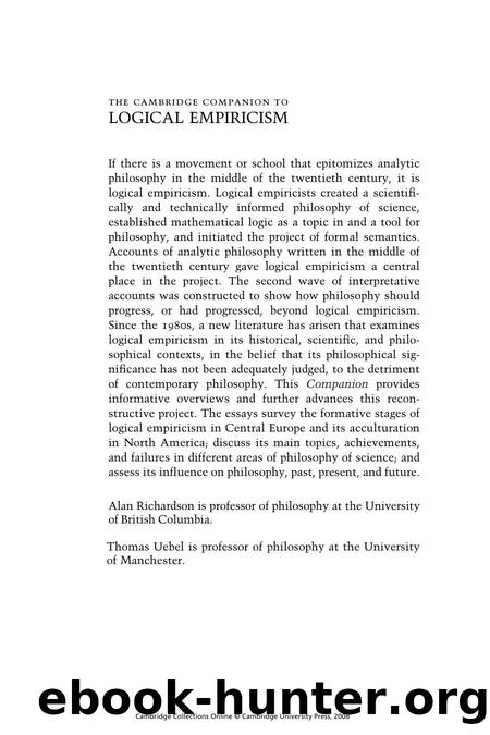 The Cambridge Companion to Logical Empiricism by Unknown