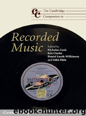 The Cambridge Companion to Recorded Music (Cambridge Companions to Music) by The Cambridge Companion To Recorded Music (2009)