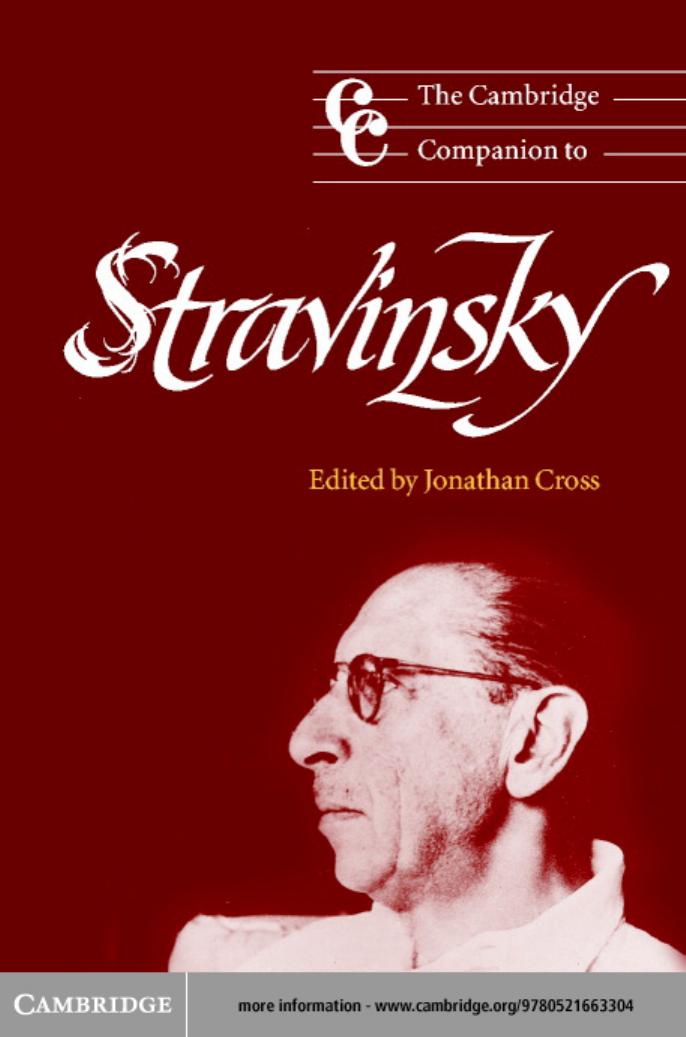 The Cambridge Companion to Stravinsky (Cambridge Companions to Music) by Jonathan Cross