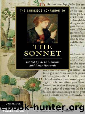 The Cambridge Companion to the Sonnet (Cambridge Companions to Literature) by 
