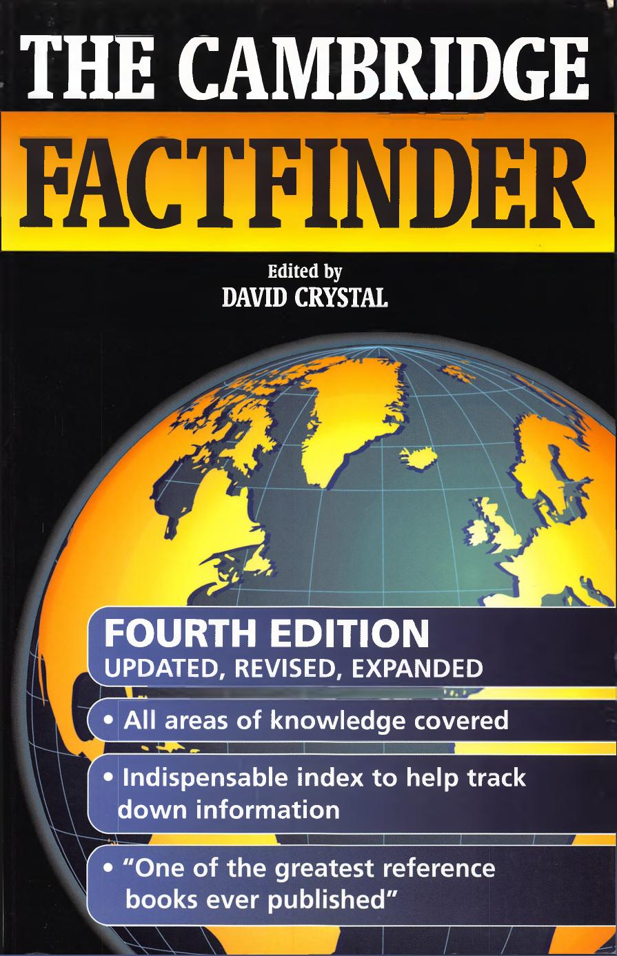 The Cambridge Factfinder By David Crystal by Unknown
