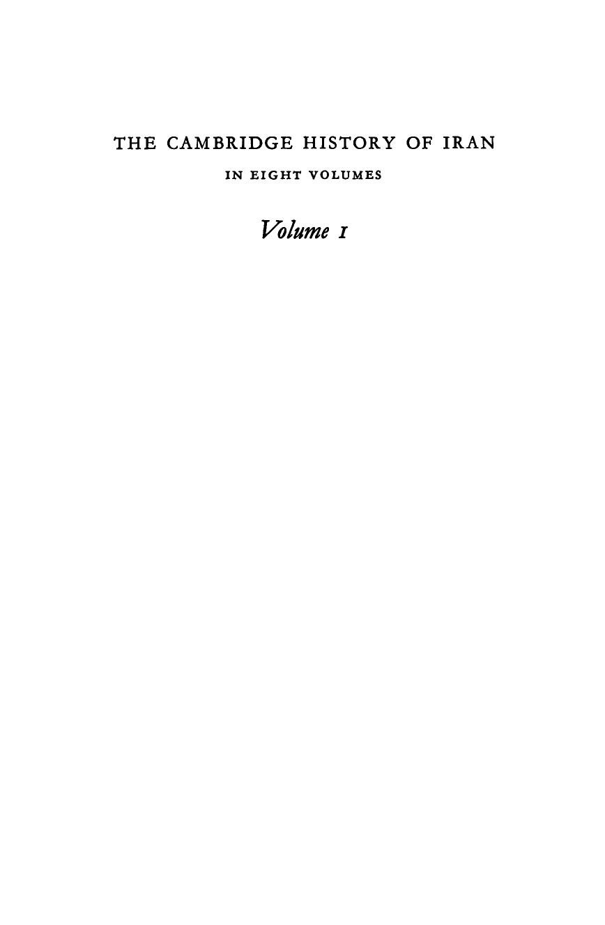 The Cambridge History of Iran, Volume 1 by Unknown