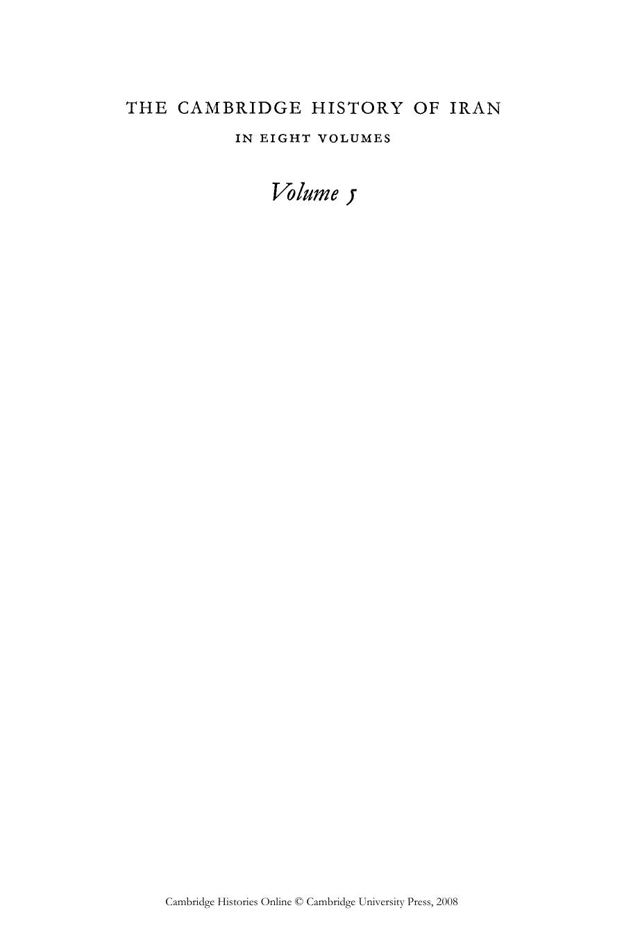 The Cambridge History of Iran, Volume 5-The Saljuq and Mongol Periods by OCESCAN