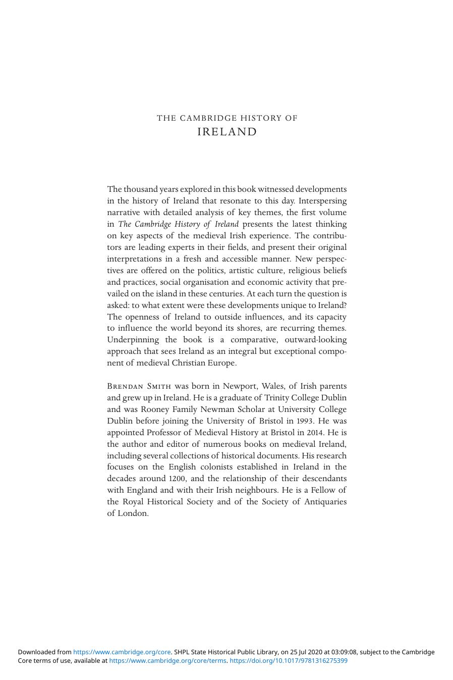 The Cambridge History of Ireland, Volume 1 by Unknown