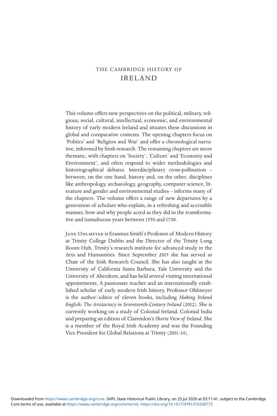 The Cambridge History of Ireland, Volume 2 by Unknown