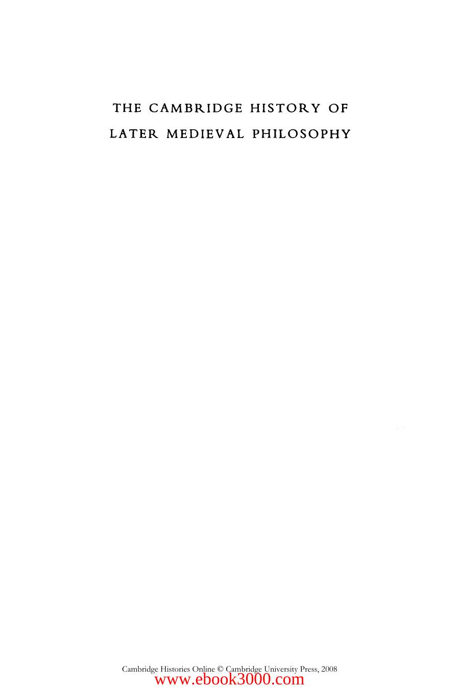 The Cambridge History of Later Medieval Philosophy y Norman Kretzmann by Unknow