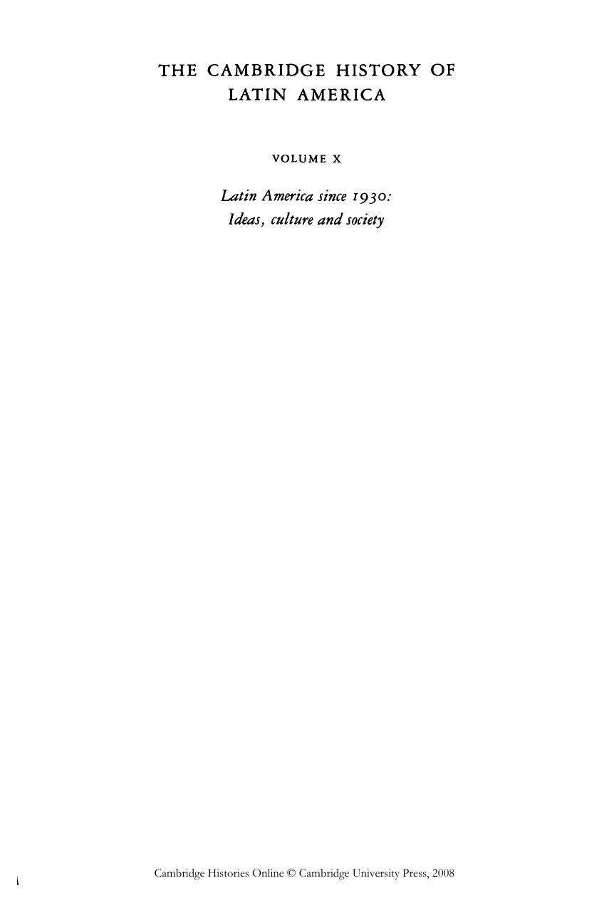 The Cambridge History of Latin America, Volume 10 by Unknown