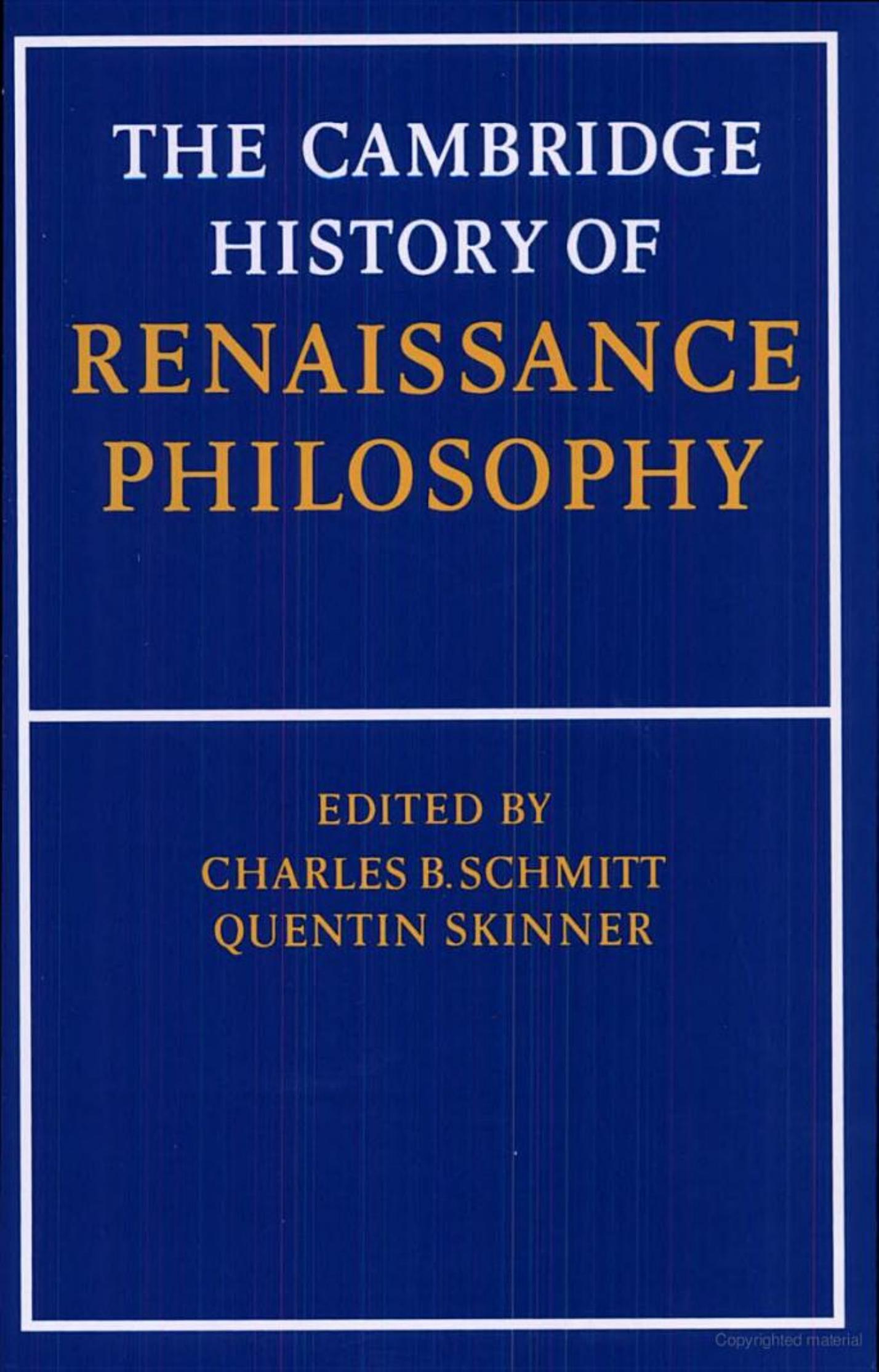 The Cambridge History of Renaissance Philosophy by OCESCAN