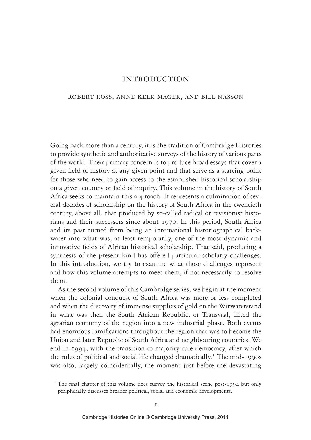 The Cambridge History of South Africa (Volume 2) by Robert Ross
