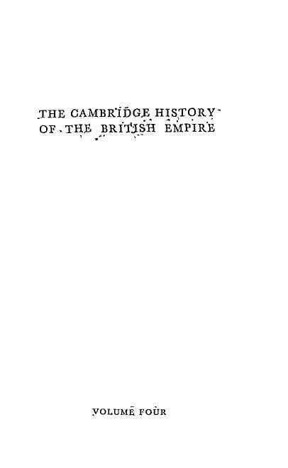 The Cambridge History of the British Empire. Vol. IV British India, 1497-1858 by Unknown