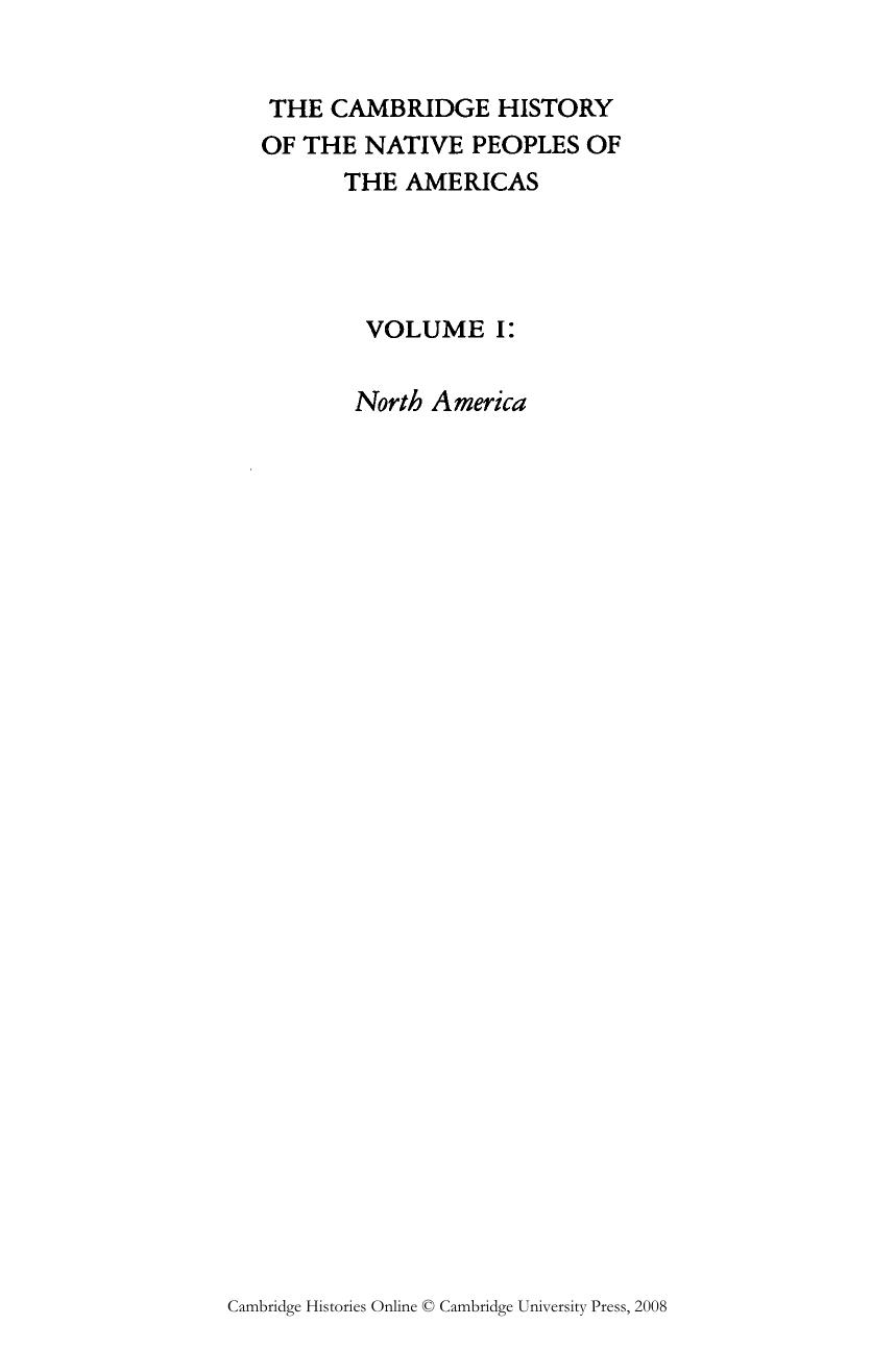 The Cambridge History of the Native Peoples of the Americas, Vol. 1: North America (2 Volume Set) by Bruce G. Trigger