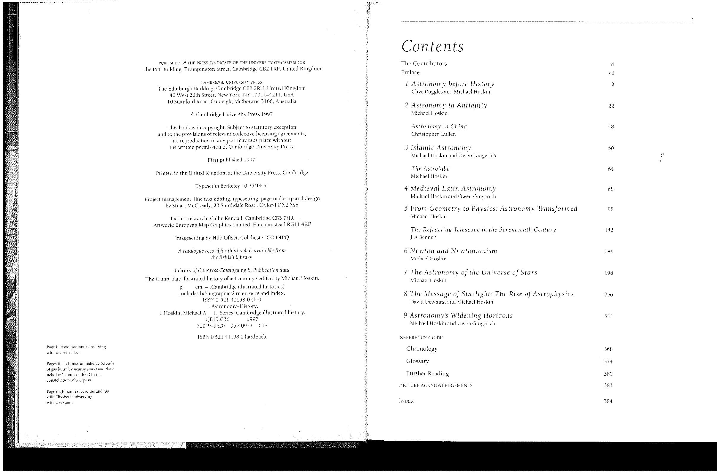 The Cambridge Illustrated History of Astronomy (Cambridge Illustrated Histories) by Michael Hoskin (editor)