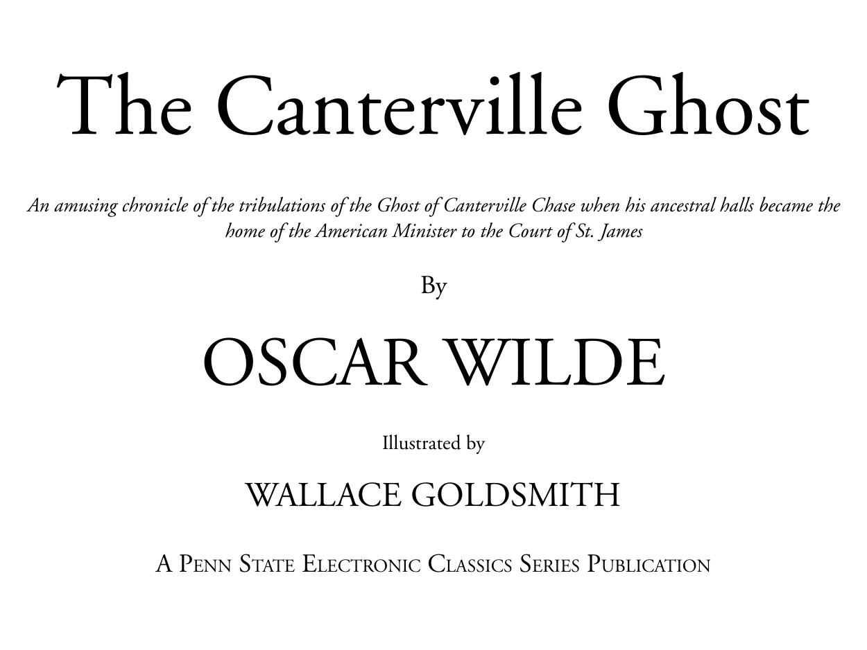 The Canterville Ghost by Oscar Wilde