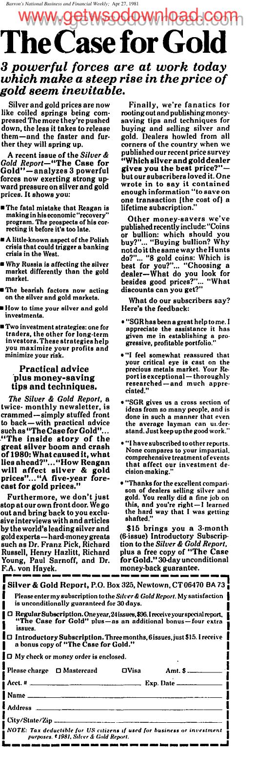 The Case for Gold by Unknown