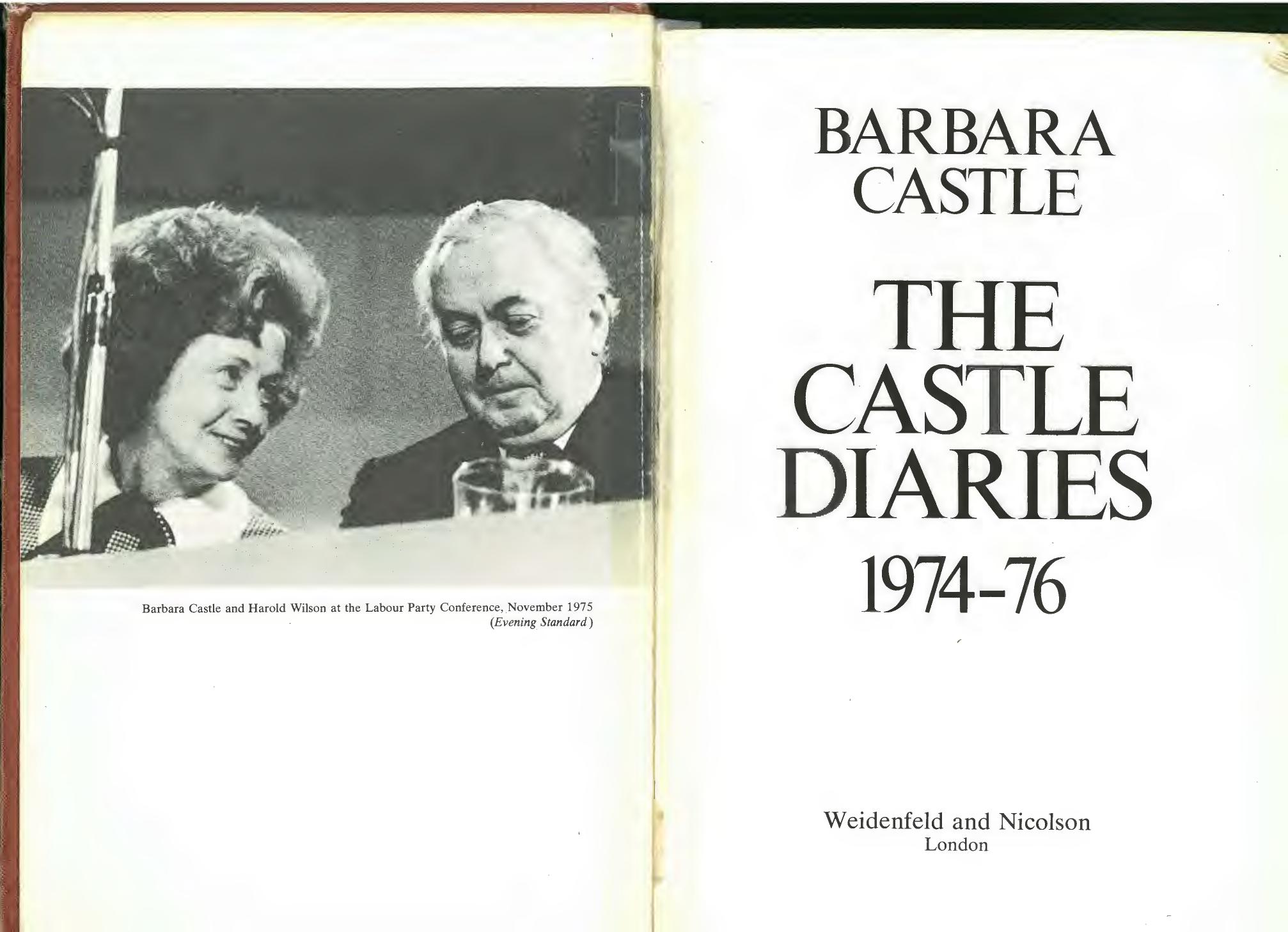 The Castle Diaries: 1974-76 by Barbara Castle