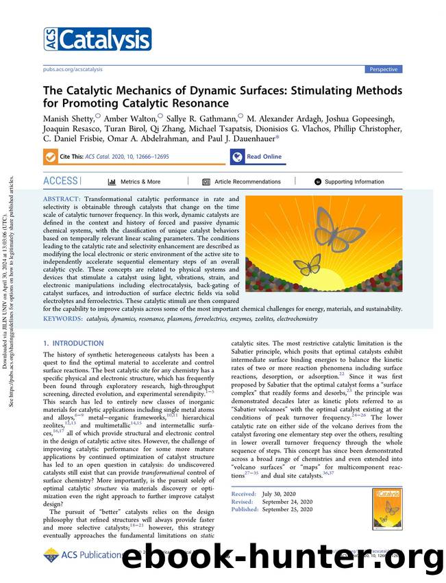 The Catalytic Mechanics of Dynamic Surfaces: Stimulating Methods for Promoting Catalytic Resonance by unknow