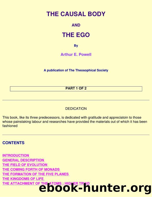 The Causal Body and The Ego by A.E. Powell