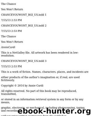 The Chance You Won't Return by Unknown