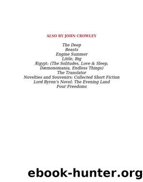 The Chemical Wedding by John Crowley