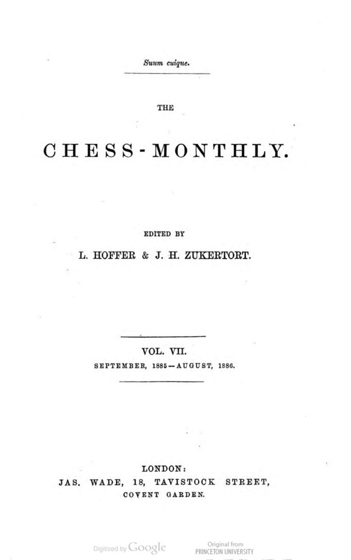 The Chess monthly-07. 1885-1886 by Unknown