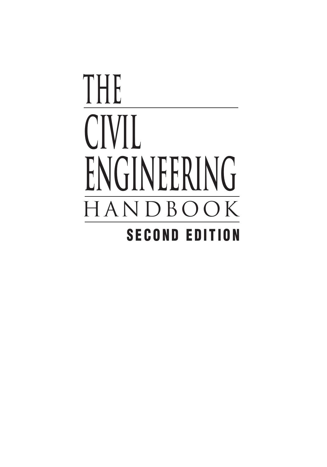 The Civil Engineering Handbook by William Drury William Drury