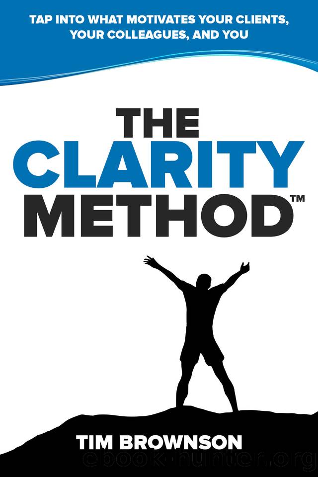 The Clarity Method: Tap Into What Motivates Your Clients, Your Colleagues, and You With Core Values by Brownson Tim
