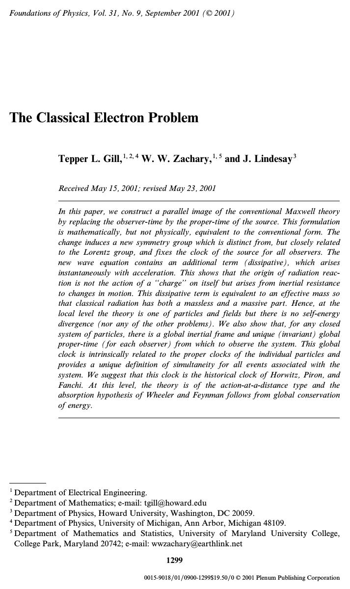 The Classical Electron Problem by Unknown