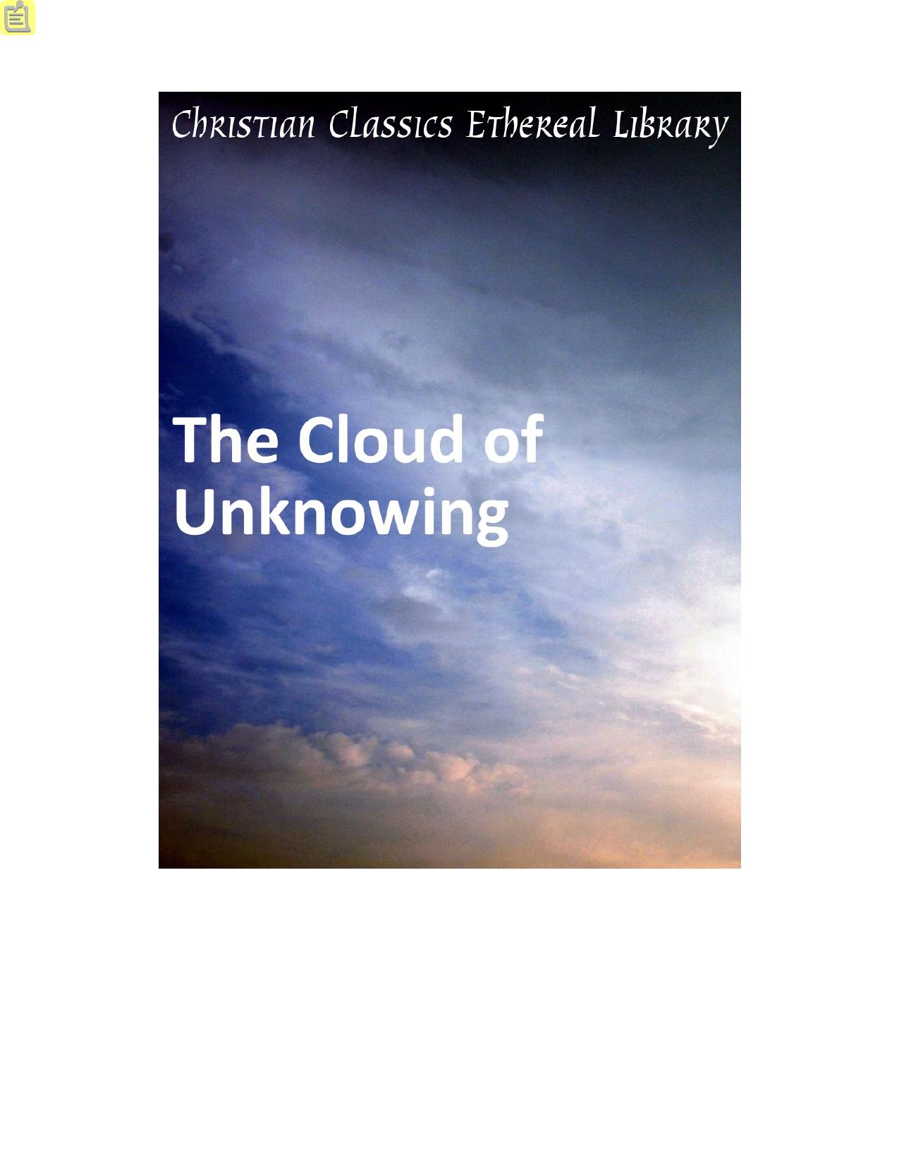 The Cloud of Unknowing by Anonymous