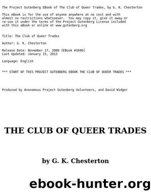 The Club of Queer Trades by G. K. Chesterton