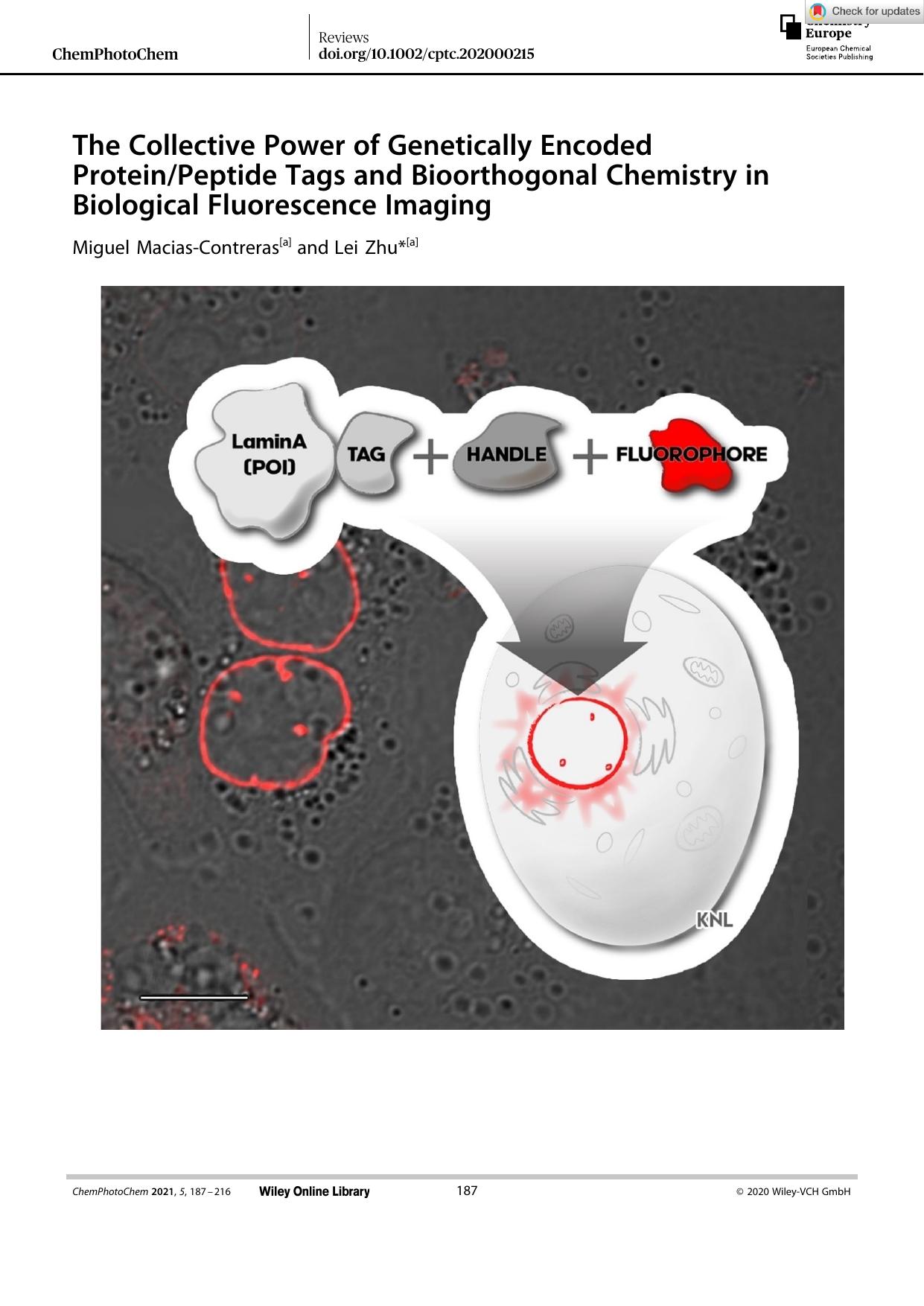 The Collective Power of Genetically Encoded ProteinPeptide Tags and Bioorthogonal Chemistry in Biological Fluorescence Imaging by Unknown