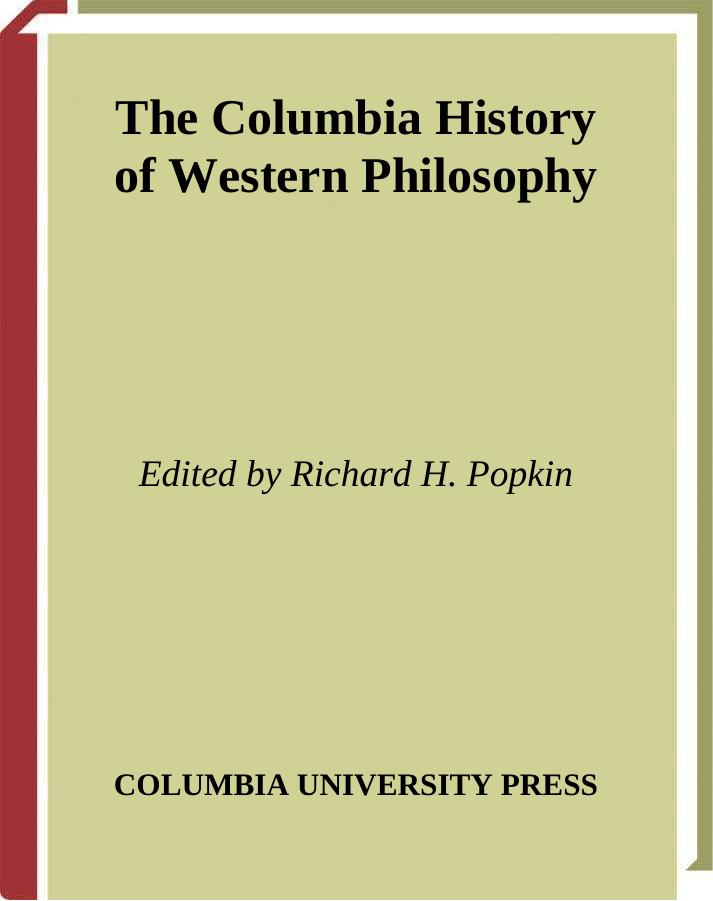 The Columbia History of Western Philosophy by Richard H. Popkin
