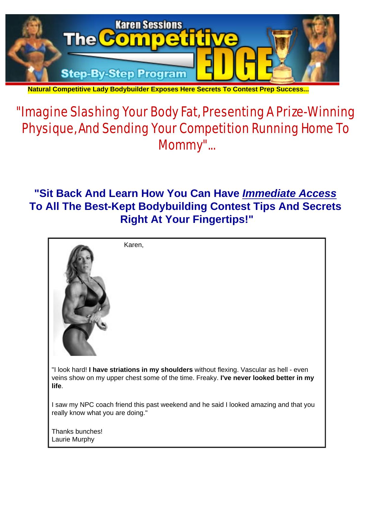 The Competitive Edge - Female Bodybuilding Contest Secrets. by Best of Kuszter's Collection