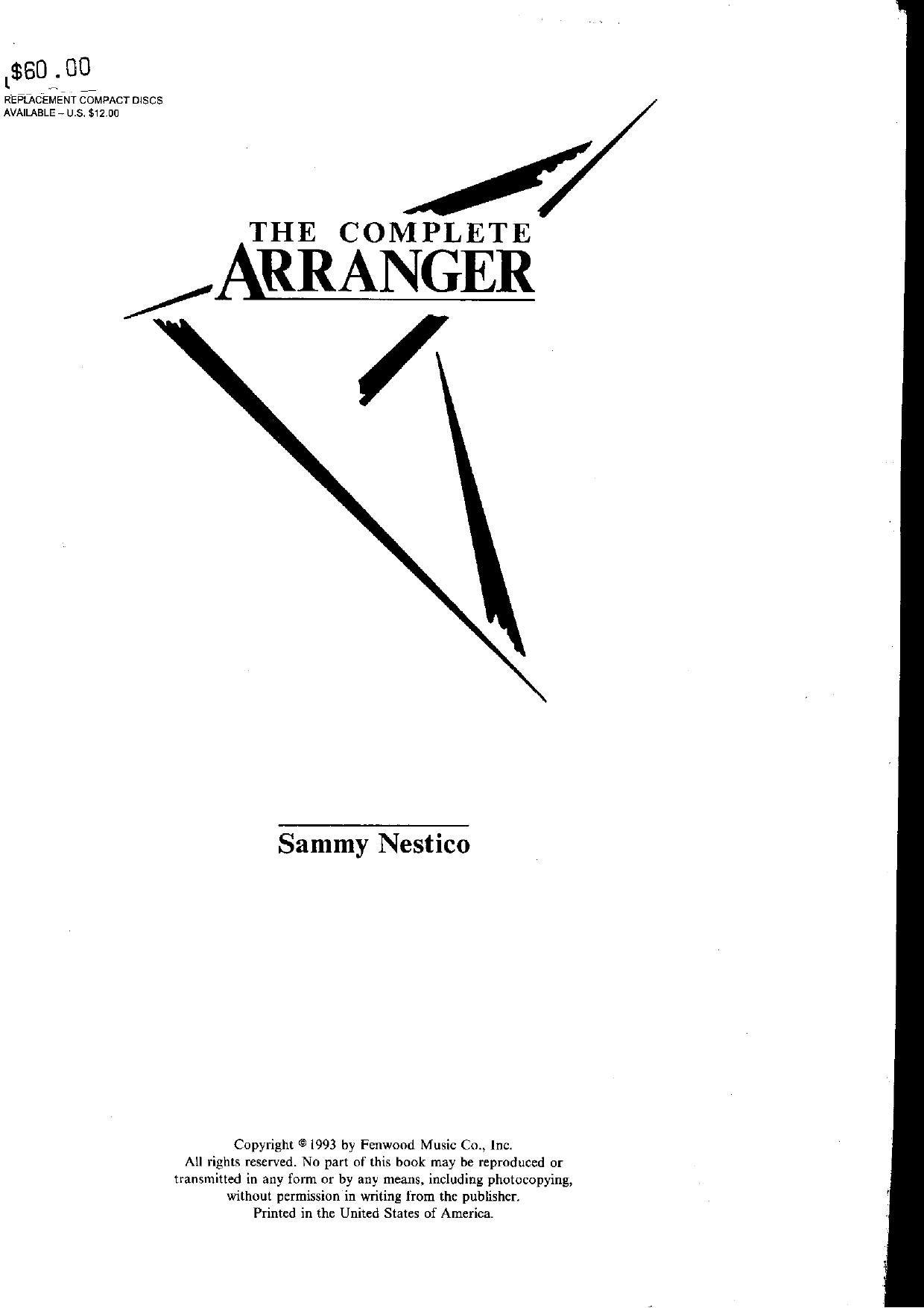 The Complete Arranger by Sammy Nestico