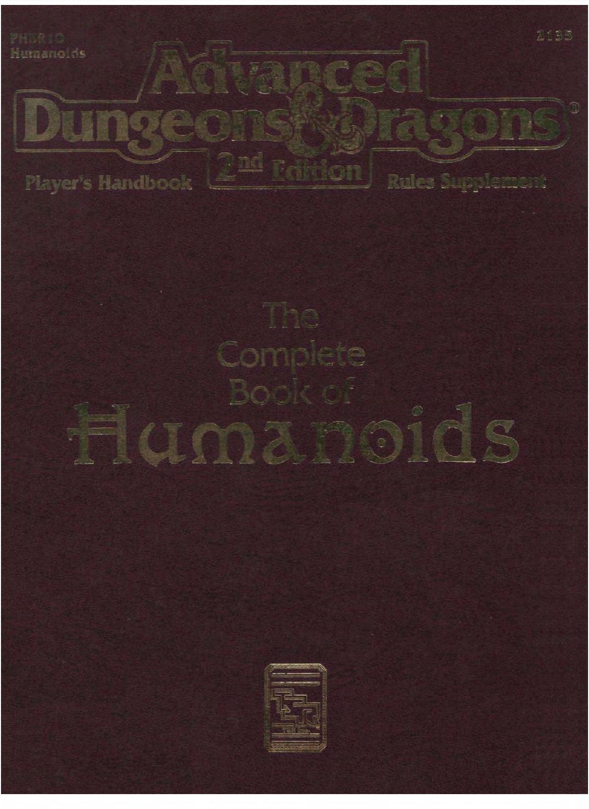 The Complete Book of Humanoids by Bill Slavicsek